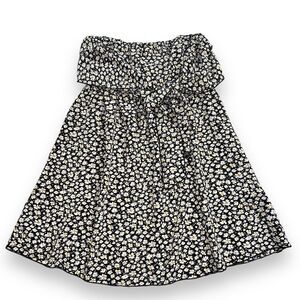 Shein Womens Strapless Sundress Mini Length Sunflower Print Pullover Size 0X